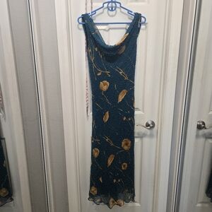 Terani Couture Silk Beaded Dress Size 16